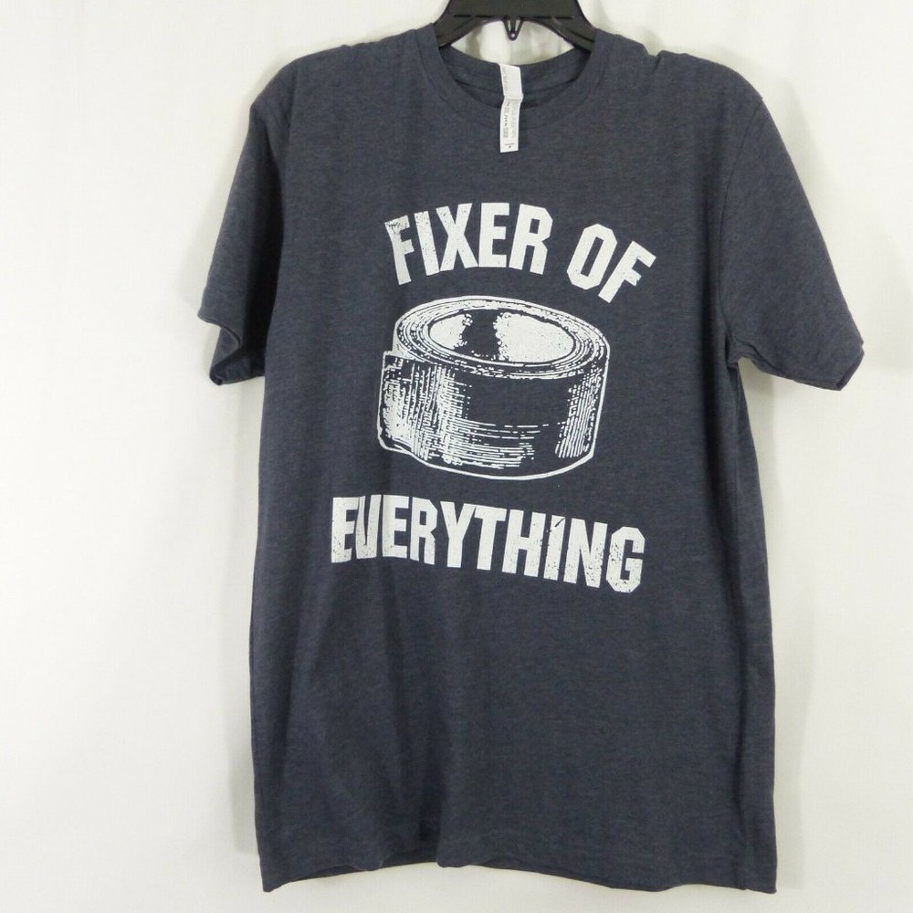 Fixer of Everything Men's Size M Gray Short Sleeve Shirt Top